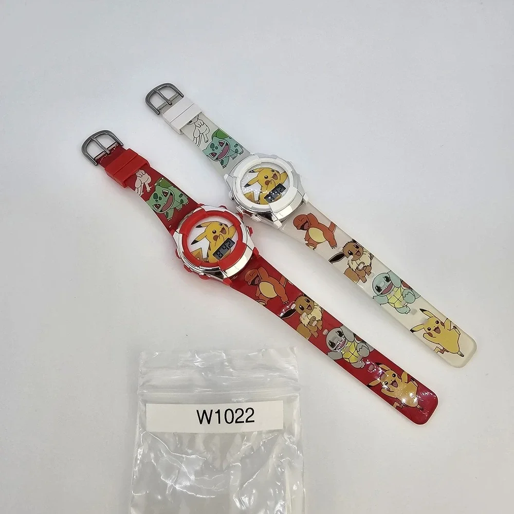 2X Pokemon Pikachu Digital Watches 36MM Multicolor Plastic Bands‎ Working